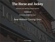 Tablet Screenshot of horseandjockeywilmslow.com
